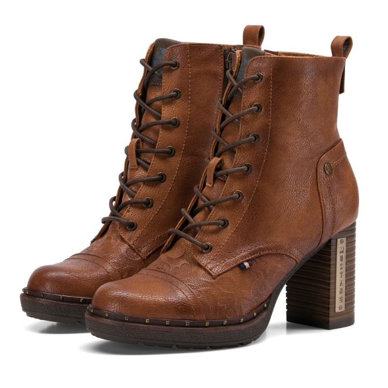 Wysokie buty skórzane Mustang  - 1081