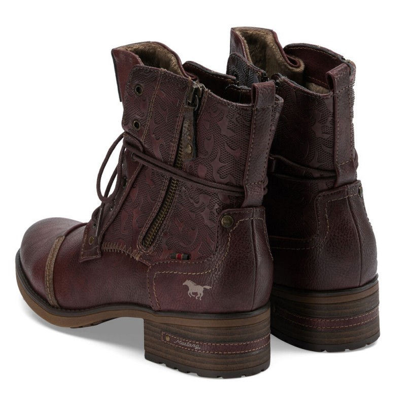 Wysokie buty skórzane Botki Mustang  - 1090