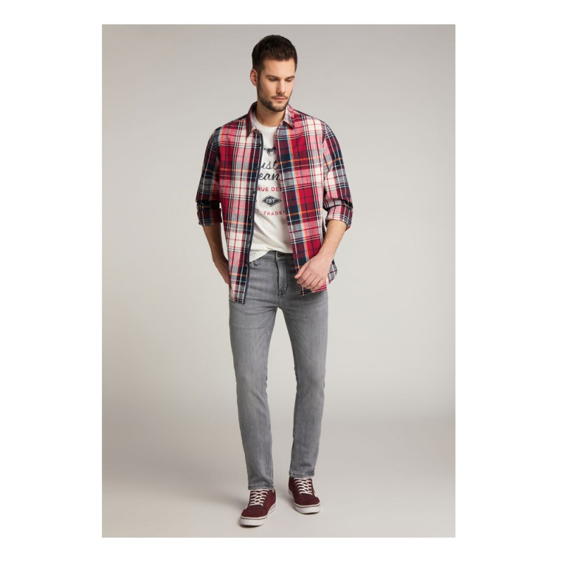 Jeansy Mustang dopasowane do ciała, stylowy szew boczny, slim fit  - 1246