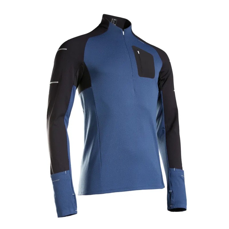 Koszulka do biegania z długim rękawem męska Kiprun Warm Light cienka ocieplana  - 1396