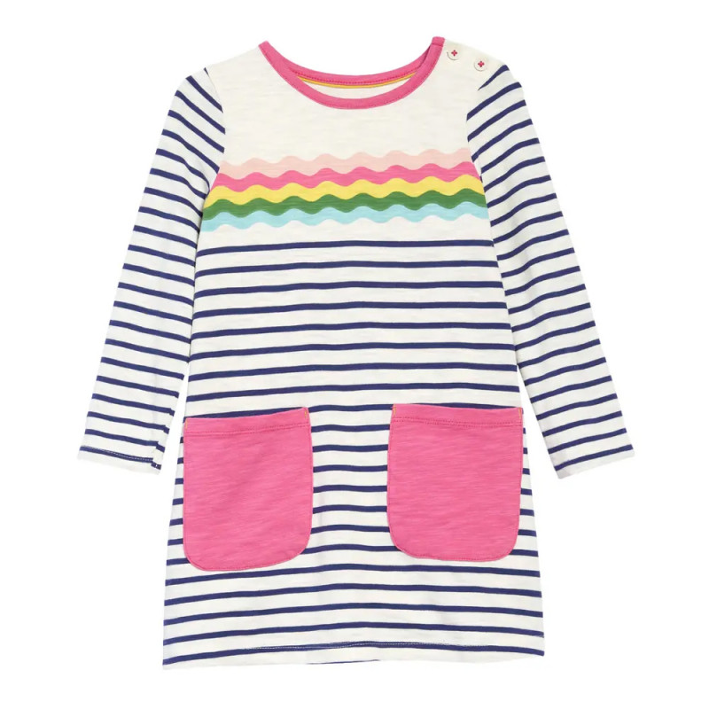 Bawełniana wiosenno letnia sukienka dla dziewczynki  - 1722