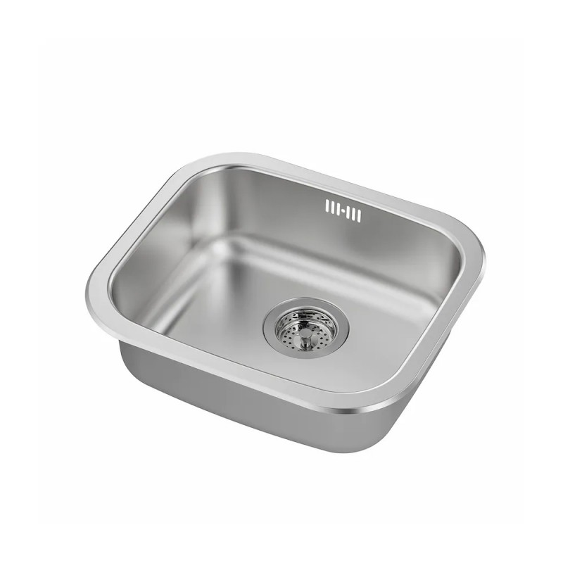 Zlew wpuszczany, 1-komorowy, stal nierdzewna, 46x40-cm  - 892