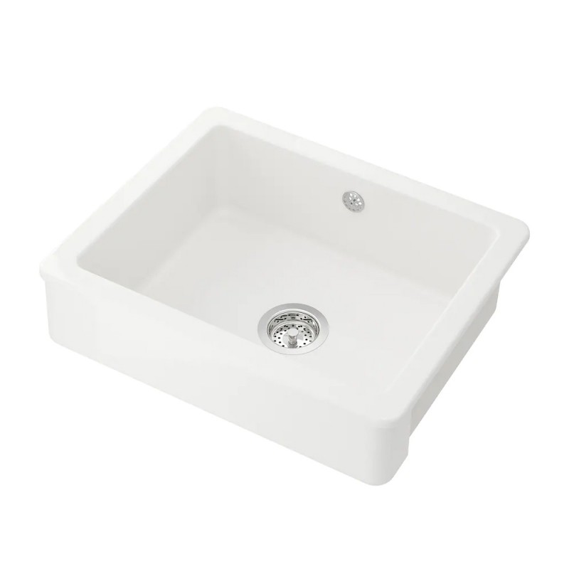 Zlew z widocznym frontem, biały, 62 x 48-cm  - 893