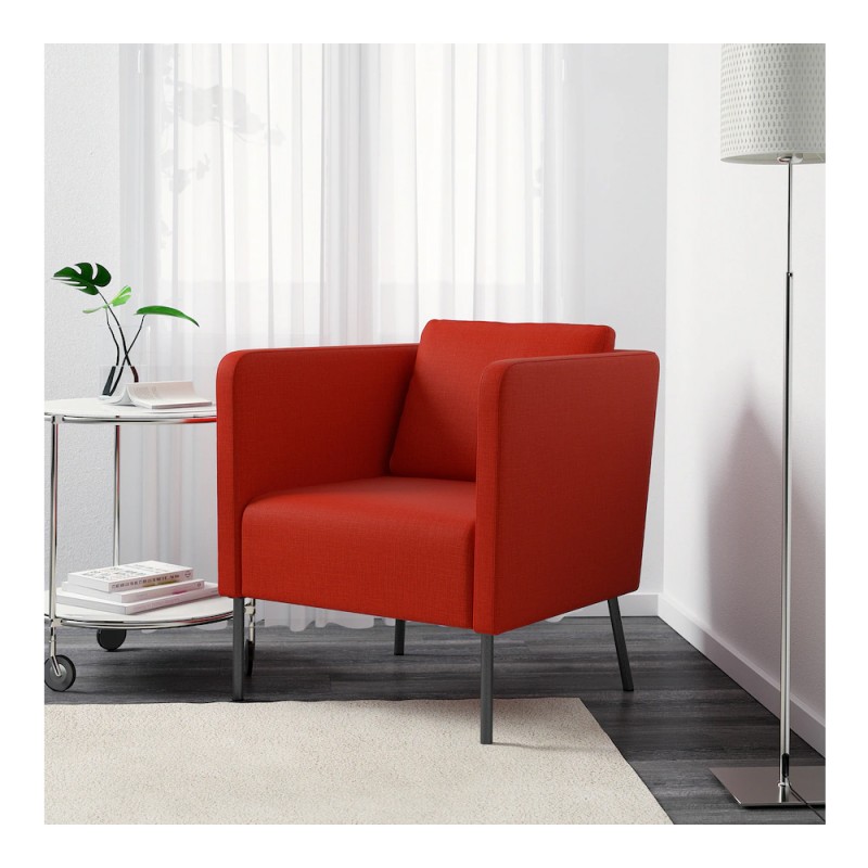 Fotel kawowy do saloniku na drewnianych nóżkach  - 959